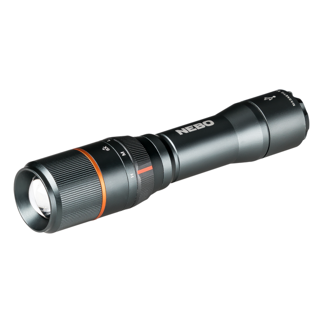 Nebo Akku-LED-Taschenlampe 'Davinci 1000' silbergrau 4 Leuchtmodi