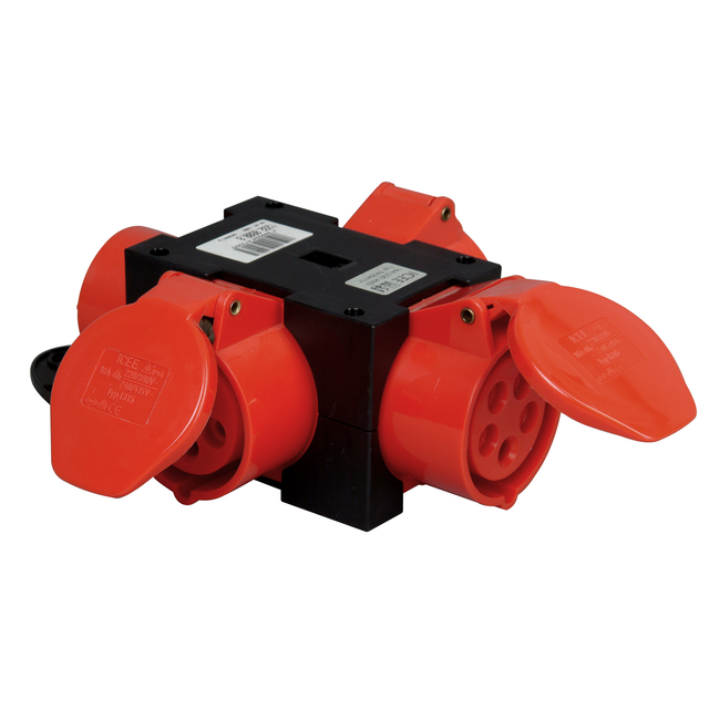 Kopp CEE-Verteiler rot/schwarz 5-polig 16 A