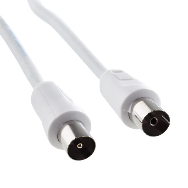 Schwaiger IEC-Anschlusskabel weiß 75 dB 5 m