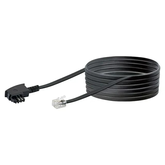 Schwaiger Telefonkabel "Phone & Computer" Standard 10 m schwarz