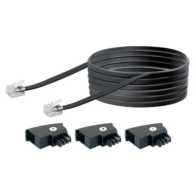 Schwaiger Telefonkabel-Set "Phone & Computer" Professional 10 m 4-tlg.