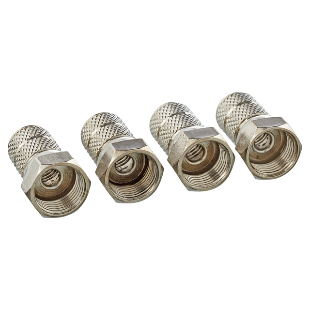 Schwaiger F-Aufdrehstecker Standard Ø 6,5 mm 4 Stück