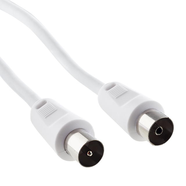Schwaiger IEC-Anschlusskabel weiß 75 dB 1,5 m
