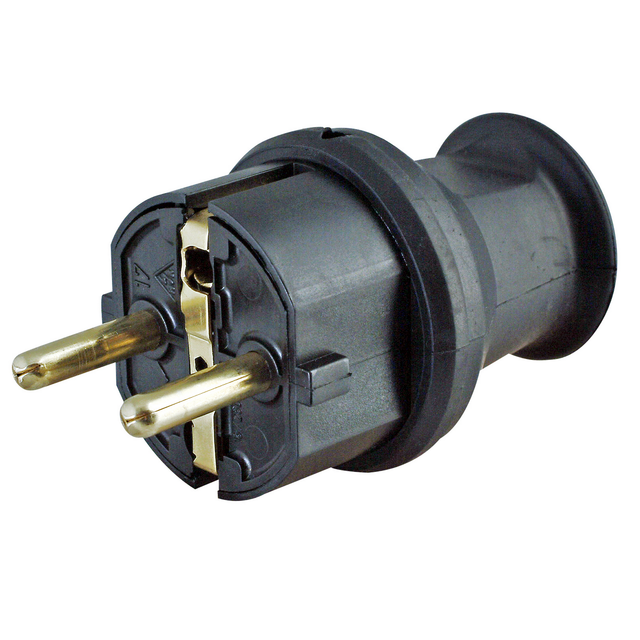 Kopp Schutzkontakt-Stecker mit Knickschutz