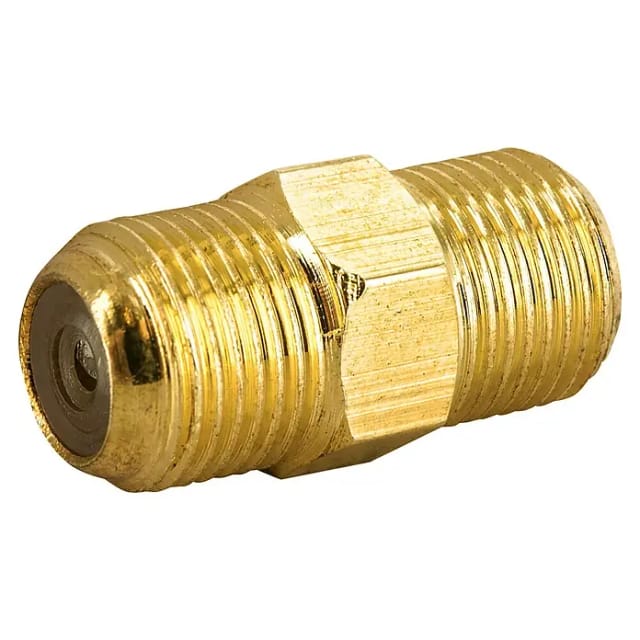Schwaiger F-Verbinder goldfarben