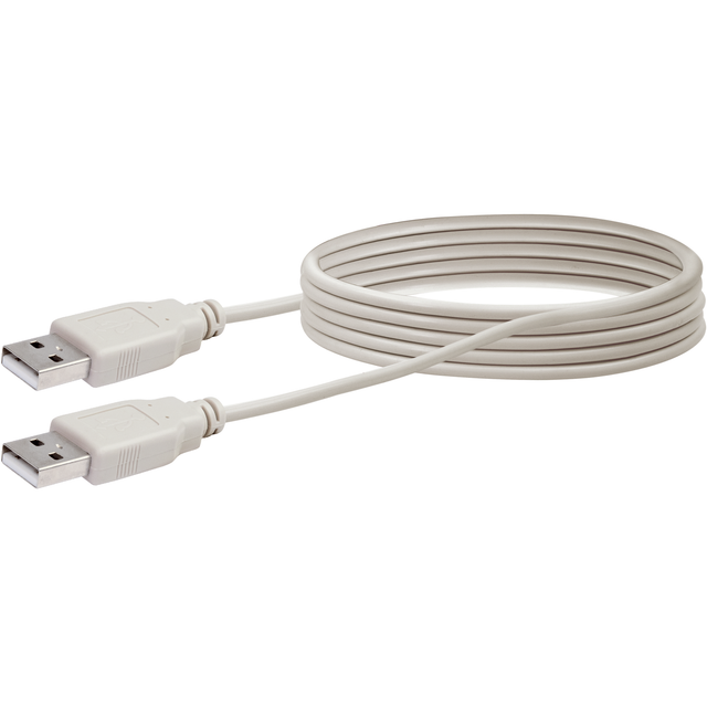 Schwaiger USB 2.0 Anschlusskabel Typ A hellgrau 1,5 m