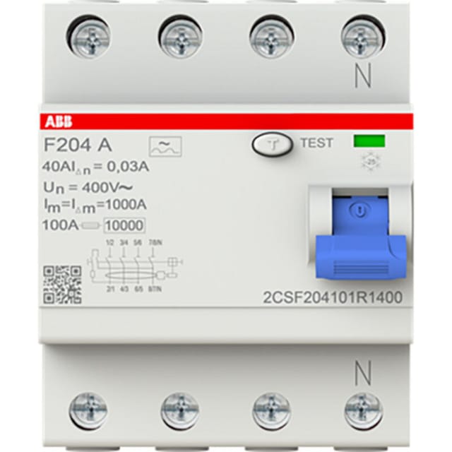 ABB FI-Schutzschalter F204 4-polig 40 A