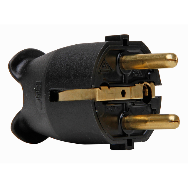 Kopp Schutzkontakt-Stecker schwarz