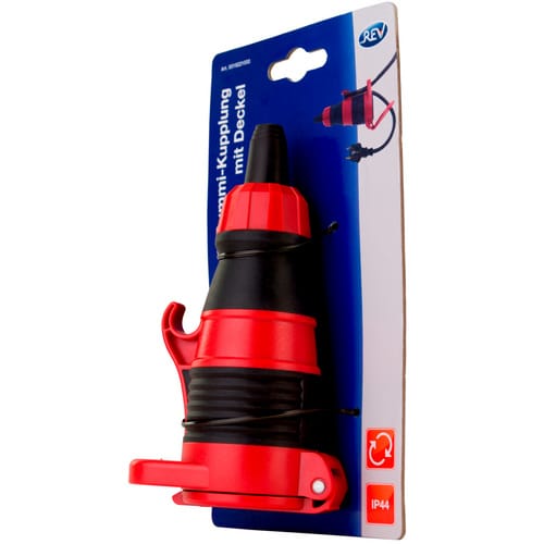 REV Ritter Profi-Gummi-Kupplung rot/schwarz 250 V, 16 A