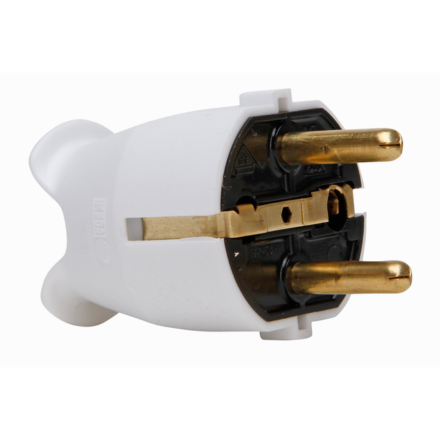 Kopp Schutzkontakt-Stecker weiß