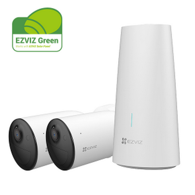 EZVIZ Akku-Überwachungskamera Kit 'HB3' Nachtsicht, Sirene 2er-Set