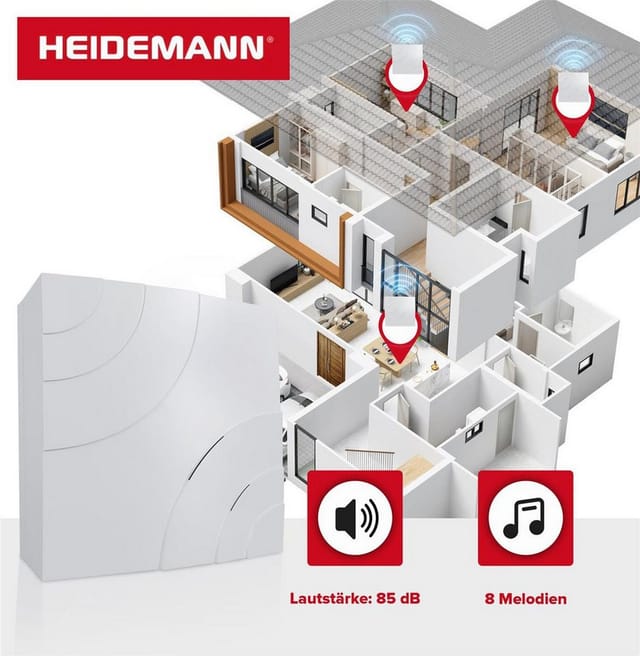 Heidemann Mehrklang-Gong "Quarter" weiß