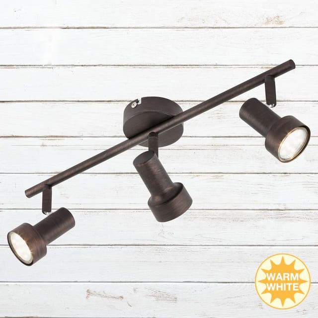 Briloner LED-Wohnraumstrahler 'Rost' 3-flammig 250 lm kupferfarben