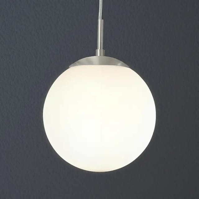 EGLO Hängeleuchte 'Rondo 1' nickel/weiß 1-flammig Ø 20 cm