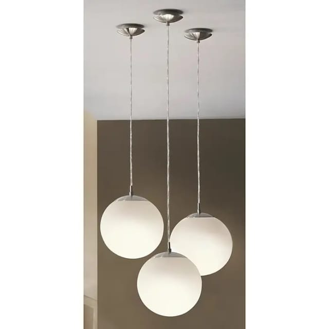 EGLO Hängeleuchte 'Rondo 1' nickel/weiß 1-flammig Ø 30 cm