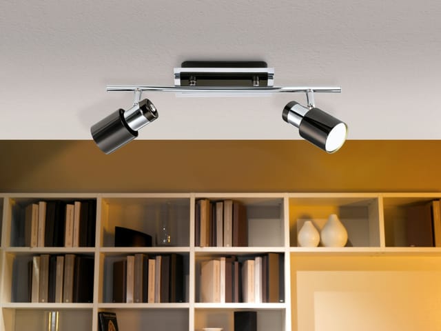 EGLO Eglo LED-Strahler 'Davida 1' schwarz 2-flammig