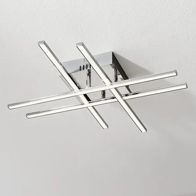 EGLO LED-Deckenleuchte 'LASANA 1' chromfarben 50 x 50 x 9,5 cm