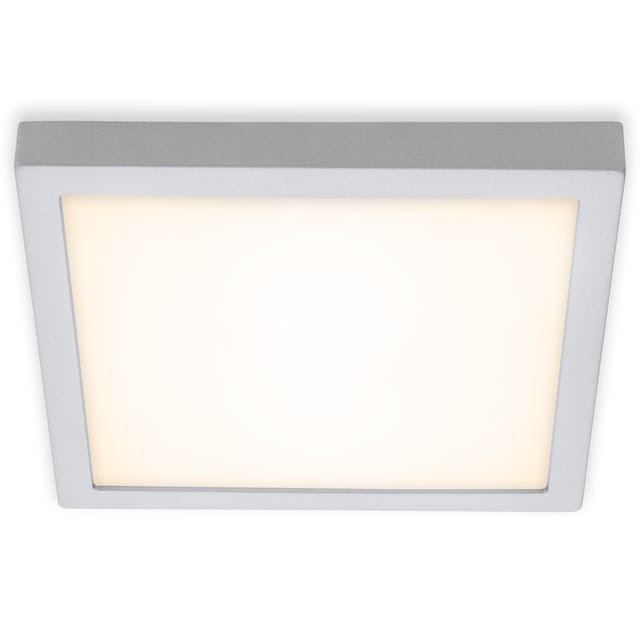 Briloner LED-Deckenleuchte 'Fire' chromfarben matt 30 x 30 x 3,2 cm 2000 lm warmweiß
