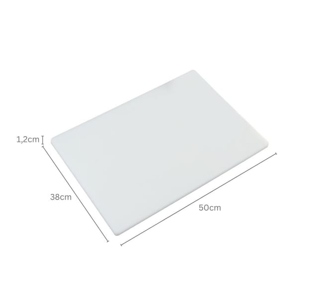 Kesper Tranchierbrett, Frühstücksbrett, Schneidebrett, Küchenbrett, aus Kunststoff, Maße: ca. 510 x 380 x 12 mm, in weiß