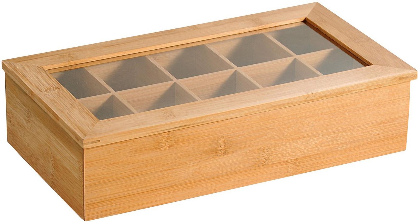 Kesper Teebox, mit 10 Fächern, Teeschachtel, Teeaufbewahrung, aus FSC®-Bambus, Maße: 360 x 200 x 90 mm Bild 4