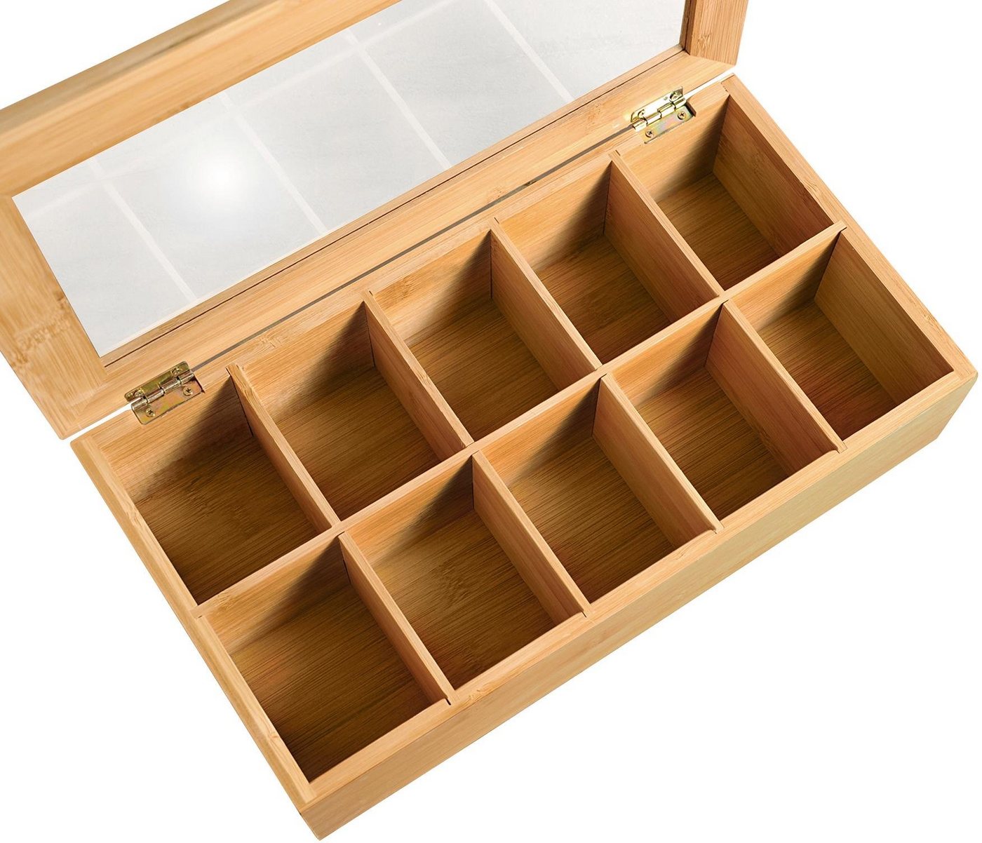Kesper Teebox, mit 10 Fächern, Teeschachtel, Teeaufbewahrung, aus FSC®-Bambus, Maße: 360 x 200 x 90 mm Bild 5