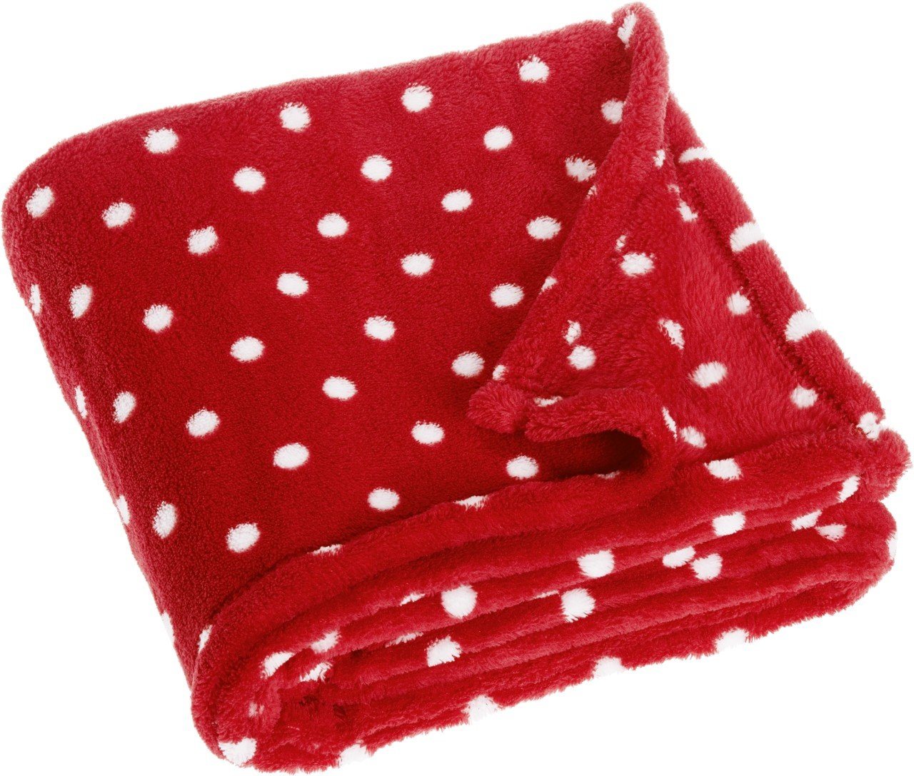 Playshoes Fleece-Decke Punkte (rot), Größe: 75 x 100 cm
