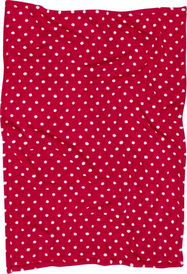 Playshoes Fleece-Decke Punkte (rot), Größe: 75 x 100 cm Bild 2