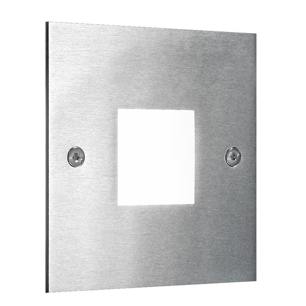 Brumberg LED-Wandeinbauleuchte, IP54, edelstahl, quadratisch - 10011223