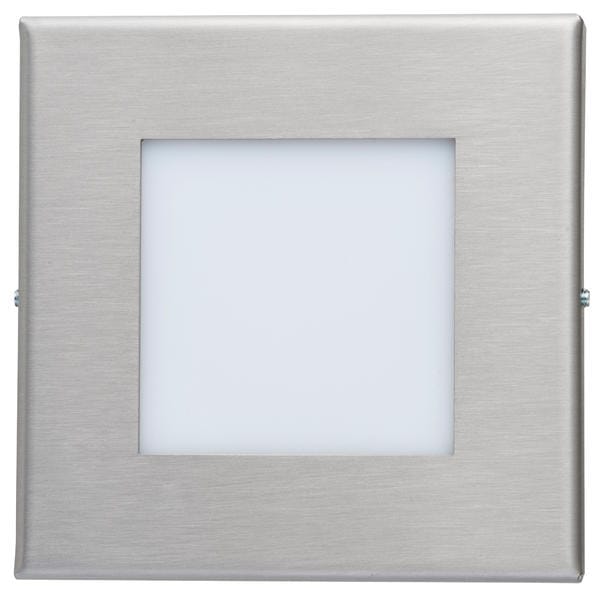 Brumberg LED-Wandeinbauleuchte, edelstahl, quadratisch - 10140203