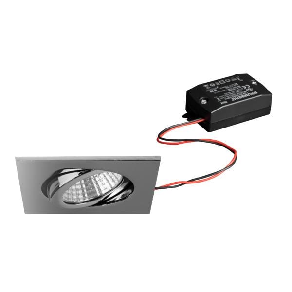 Brumberg LED-Einbaustrahlerset, schaltbar, chrom, quadratisch - 38365023