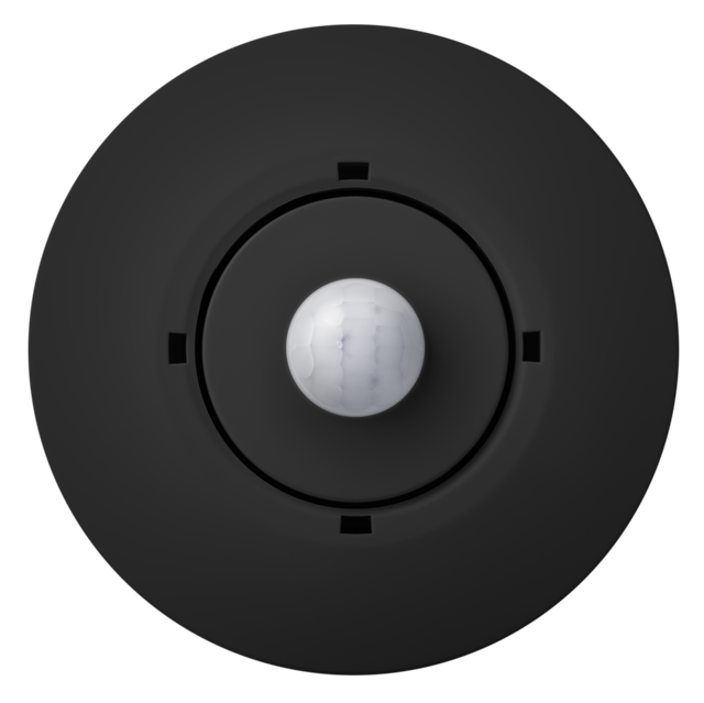 Lunatone Bewegungsmelder Dali CS Movement 12m/Light/Temp, black RAL9005 - 86458621-B-AP