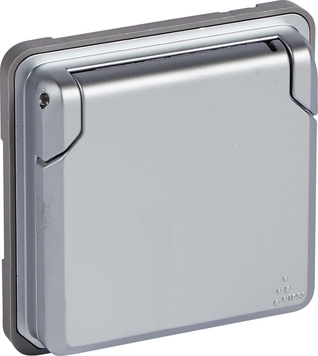 Legrand Schutzkont.-Steckdose IP44 grau Soliroc 077834
