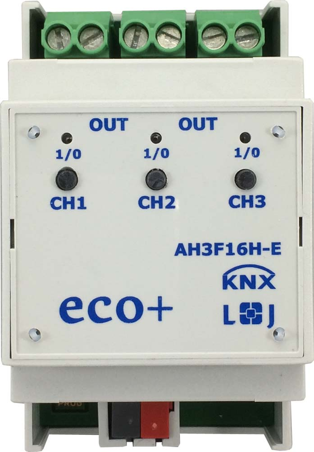 Lingg&amp;Janke KNX Schaltaktor eco+ 3-fach 16A 3TE AH3F16H-E