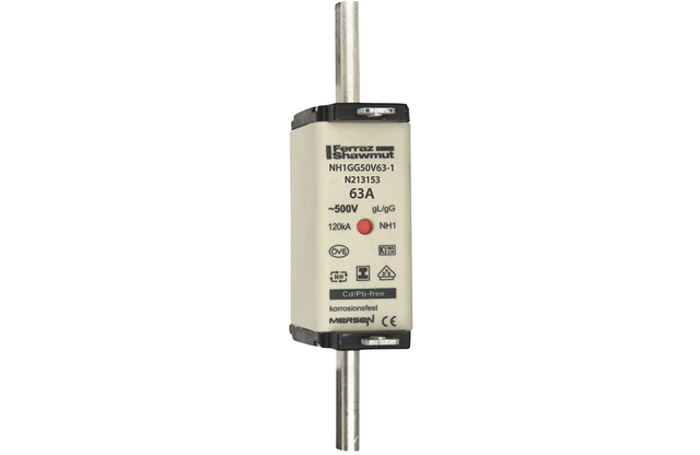 Mersen NH-Sicherungseinsatz SG Gr.1 gG 63A/500V KM NH1GG50V63-1