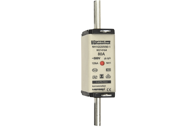 Mersen NH-Sicherungseinsatz SG Gr.1 gG 80A/500V KM NH1GG50V80-1