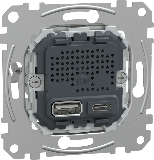 Merten USB Ladestation-Einsatz Typ A+C MEG4366-0140