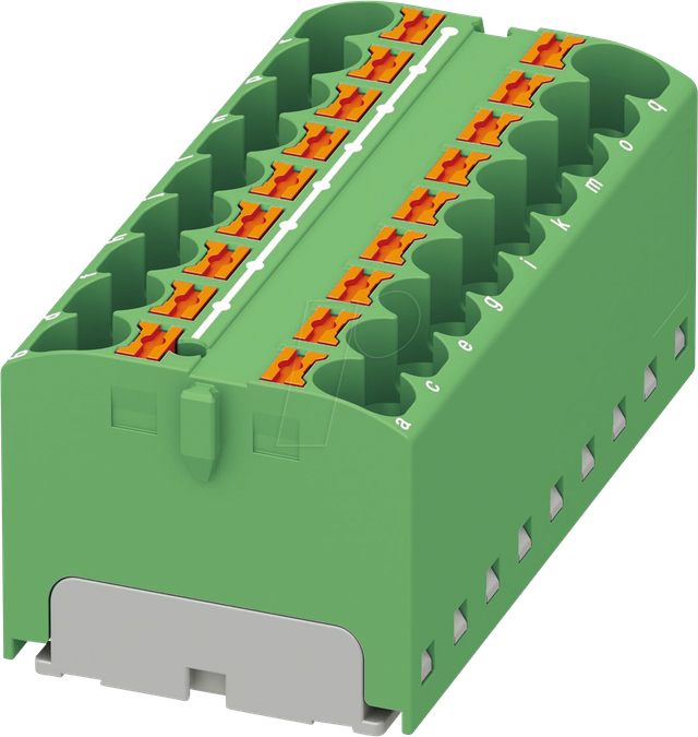 Phoenix Contact Verteilerblock 18p, 0,2-6qmm grün PTFIX 18X4 GN
