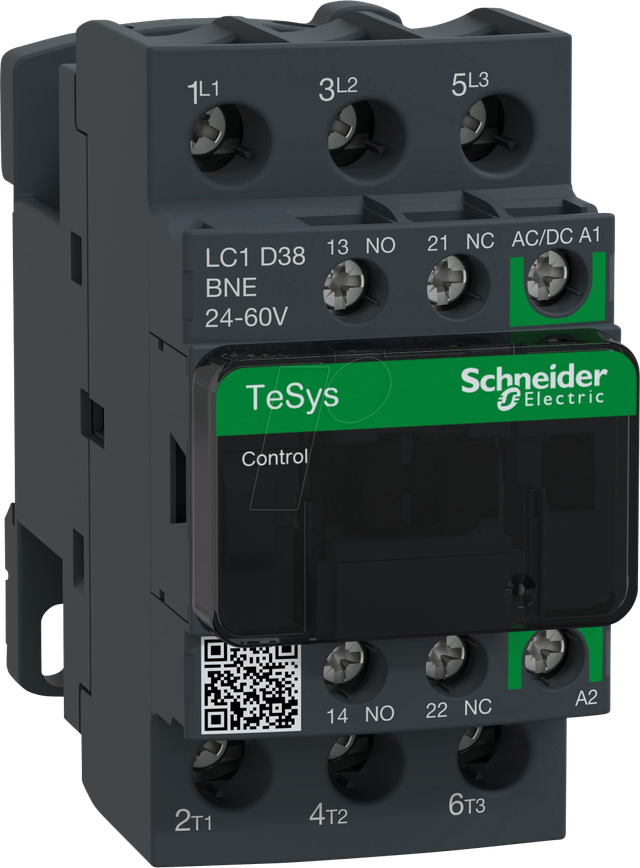 Schneider Electric Leistungsschütz 3-pol.1S+1Ö 400V 38A LC1D38BNE
