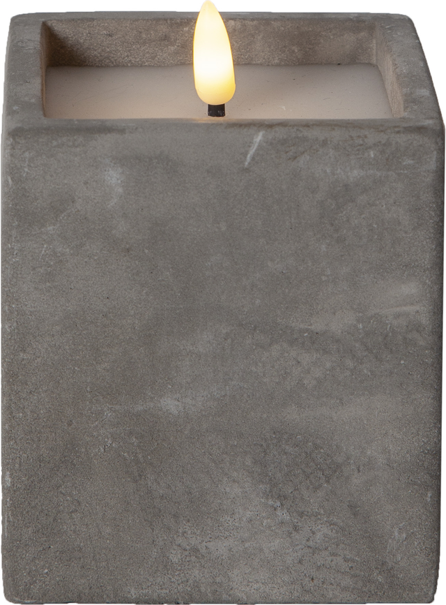 Star Trading LED-Wachskerze flackernd, grau 061-37