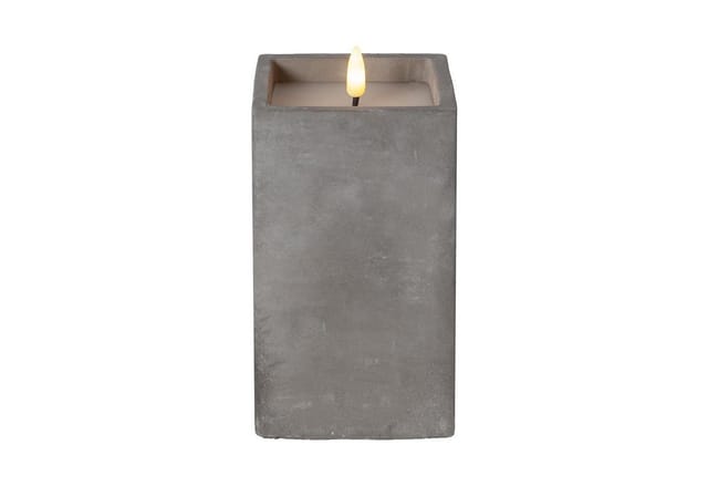 Star Trading LED-Wachskerze flackernd, grau 061-39
