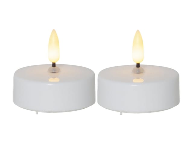 Star Trading LED-Teelicht 2er-Set 5,5x5,8cm, weiß 063-06
