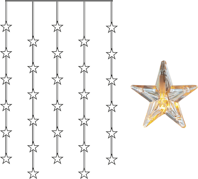 Star Trading LED-Lichtervorhang 30tlg.,120x90cm 2006-74-2