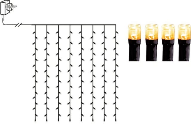 Star Trading LED-Lichtervorhang 1,3x1,3m 594-24