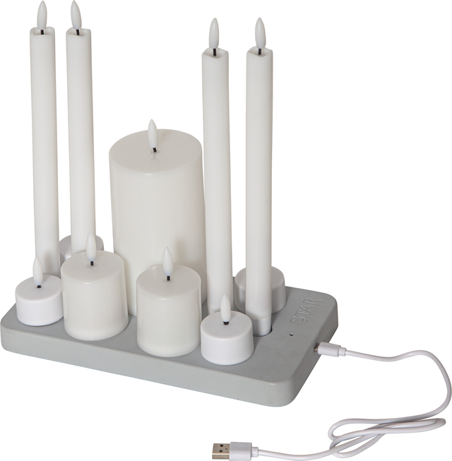 Star Trading LED-Kerzen-Set 11Stk. inkl. Ladestation 061-03