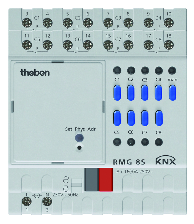 Theben Schaltaktor RMG 8 S KNX