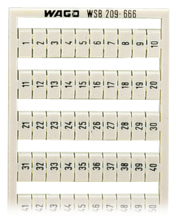 WAGO GmbH &amp; Co. KG WSB-Bezeichnungssystem S: 1-50 (2x) 209-666