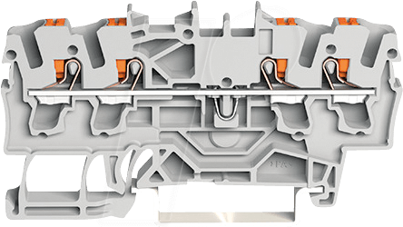 WAGO GmbH &amp; Co. KG 4-Leiter-Durchgangsklemme 2,5qmm, grau 2202-1401