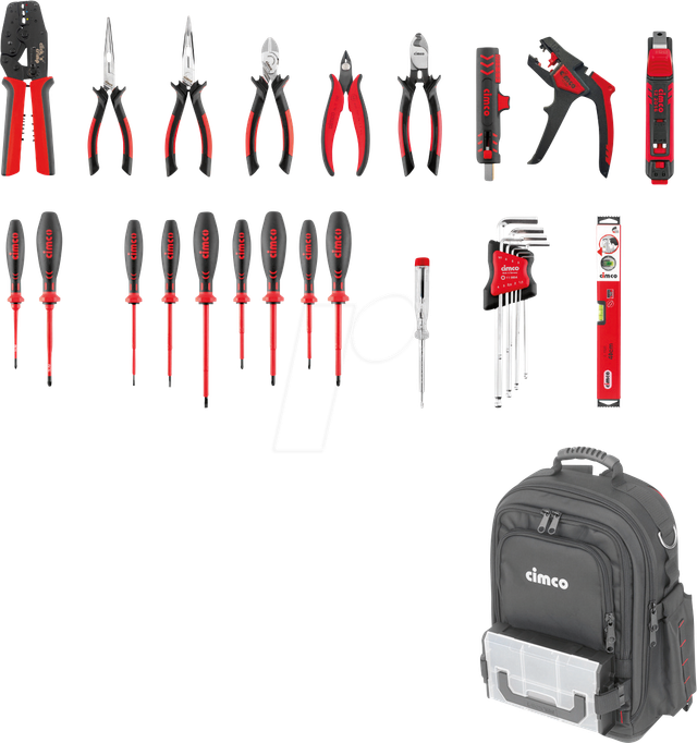 Cimco Werkzeuge Werkzeug-Rucksack electric 25-tlg, L-Boxx-Mini 170426