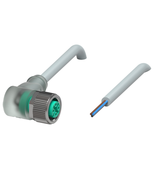 Pepperl+Fuchs Fabrik Kabeldose,5m,3pol.,M12 gewinkelt,2LED,PUR V1-W-E2-5M-PUR