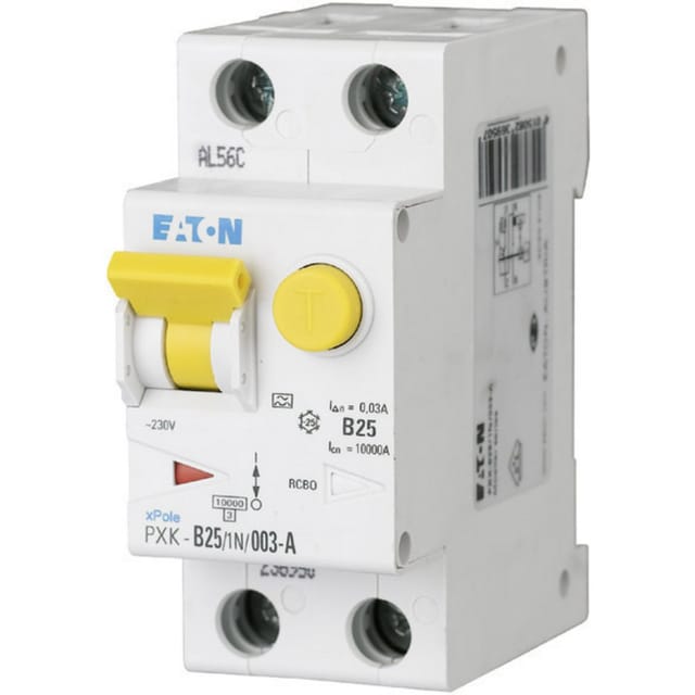 Eaton FI/LS-Kombischalter B 25A 1p+N, 30mA PXK-B25/1N/003-A